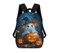 sinyumoney Ghostly Pumpkin Patch Sacs À Dos Pour Enfants, Cartables Imprimés En 3D, Sacs À Dos Pour Élèves Du Primaire Et Du Collège (garçons Et Filles) 17inch