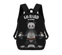 sinyumoney Giant Panda Weightlifting Sac À Dos Scolaire Pour Filles Et Garçons, Grand Sac À Dos Léger Pour Enfants Et Étudiants 17inch