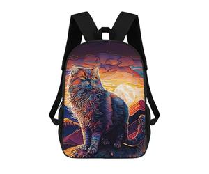 sinyumoney Giant Persian Cat Sac À Dos Scolaire Pour Enfants Imprimé En 3D, Idéal Pour Les Voyages Et Les Lectures, Pour Les Garçons Et Les Élèves Du Primaire 17inch