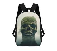 sinyumoney Giant Skull in The Water Sacs À Dos Scolaires Pour Enfants, Sac D'école Imprimé En 3D Pour Garçons, Élèves Du Primaire Et Du Collège 17inch