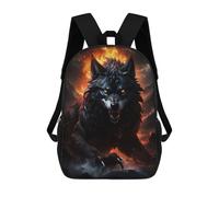 sinyumoney Giant Wolf Red Eye Sac À Dos Scolaire Imprimé En 3D, Sac À Dos Décontracté Pour Enfants, Sac D'école Imprimé En 3D Pour Garçons, Primaire Et Collège 17inch