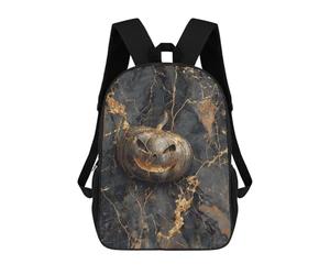 sinyumoney Gilded Halloween Pumpkin Decor Sacs À Dos Pour Enfants, Cartables 3D Personnalisés Pour Garçons Et Filles, Grands Sacs À Dos Scolaires Décontractés 17inch