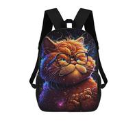 sinyumoney Ginger Cat with Glasses Sacs À Dos Pour Enfants, Sac À Dos Scolaire Imprimé En 3D Pour Enfants, Sac À Dos De Voyage, Sac À Livres Pour Enfants 17inch Sac D'école