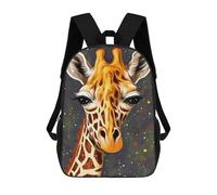 sinyumoney Giraffe Animal Portrait Sac À Dos Scolaire Imprimé En 3D, Sac À Dos Décontracté Pour Enfants, Sac D'école Imprimé En 3D Pour Garçons, Primaire Et Collège 17inch