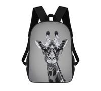 sinyumoney Giraffe Black And White Sac À Dos Imprimé En 3D Pour Enfants, Sac D'école Grande Capacité, Sac De Voyage, Sac À Livres, Sac À Dos Scolaire Pour Enfants 17inch