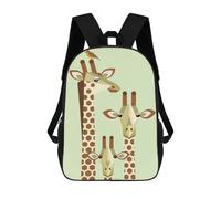 sinyumoney Giraffe Family Sac À Dos Scolaire Pour Enfants 17 Pouces, Sac À Dos Décontracté Pour Les Voyages, Grand Sac À Dos De Jour Pour Garçons Et Filles 17inch