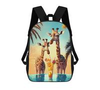 sinyumoney Giraffes Drink Cocktails Sac À Dos Enfant, Cartable Imprimé En 3D Pour Garçons Et Adolescents 17inch