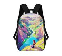 sinyumoney Girl in A Dreamy Valley Sac À Dos Pour Garçons Et Adolescents, Sacs À Dos Pour Filles, Sacs À Dos Pour Tout-petits, Sacs À Livres Pour L'école Primaire Et Le Collège 17inch