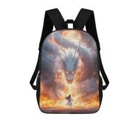 sinyumoney Girls And White Dragon Sacs À Dos Scolaires Pour Enfants, Cartables Imprimés En 3D, Sacs D'école Tendance Pour Garçons, Élèves Du Primaire Et Du Collège 17inch