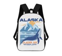 sinyumoney Glacier Bay National Park Sac À Dos Scolaire Imprimé En 3D Pour Garçons Et Filles, Sac À Dos Pour Ordinateur Portable Pour Enfants/étudiants/adultes 17inch