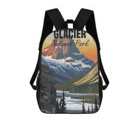 sinyumoney Glacier National Park Sacs À Dos Scolaires Pour Enfants, Sac D'école Imprimé En 3D Pour Garçons, Élèves Du Primaire Et Du Collège 17inch