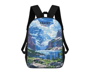 sinyumoney Glacier National Park USA Landscape Art Sac À Dos Scolaire Imprimé En 3D Pour Garçons Et Filles, Sac À Dos Pour Ordinateur Portable Pour Enfants/étudiants/adultes 17inch