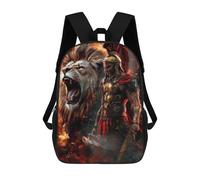 sinyumoney Gladiator Vs. Lion Epic Battle -2 Sac À Dos Scolaire Pour Enfants, Sac À Dos De Voyage Décontracté, Grand Sac À Dos Pour Garçons Et Filles 17inch