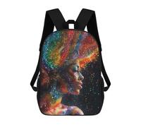 sinyumoney Glitter Diva Sacs À Dos Tendance Imprimés En 3D 17inch Sac D'école Décontracté Pour Enfants, Garçons, Élèves Du Primaire Et Du Collège