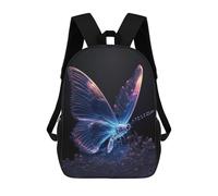 sinyumoney Glowing Butterfly Artwork-13 Sac À Dos Scolaire Pour Enfants Imprimé En 3D, Idéal Pour Les Voyages Et Les Lectures, Pour Les Garçons Et Les Élèves Du Primaire 17inch