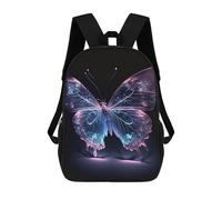 sinyumoney Glowing Butterfly Artwork-17 Sac À Dos Scolaire Pour Adolescents, Imprimé En 3D, Ajustable, À Poches Tendance, Pour Enfants, Garçons, Filles, Étudiants Et Adolescents 17inch