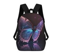 sinyumoney Glowing Butterfly Artwork-18 Sacs À Dos Pour Enfants, Cartables, Sacs À Dos Scolaires Imprimés En 3D, Sacs À Dos De Voyage Tendance Pour Enfants (primaire, Collège) 17inch