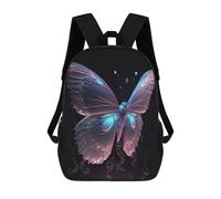sinyumoney Glowing Butterfly Artwork-21 Sac À Dos Enfant Tendance Et Amusant, Sac À Dos Pour Garçons Et Adolescents, Sac D'école Imprimé En 3D Pour Garçons 17inch