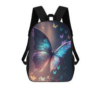sinyumoney Glowing Butterfly Artwork-4 Sac À Dos Scolaire Pour Enfants Imprimé En 3D, Idéal Pour Les Voyages Et Les Livres 17inch