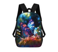 sinyumoney Glowing Butterfly Garden-2 Sacs À Dos Pour Enfants, Cartables, Sacs À Dos Scolaires Imprimés En 3D, Sacs À Dos De Voyage Tendance Pour Enfants (primaire, Collège) 17inch