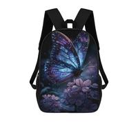 sinyumoney Glowing Butterfly Garden Sacs À Dos Pour Enfants, Sac À Dos Scolaire Imprimé En 3D Pour Enfants, Sac À Dos De Voyage, Sac À Livres Pour Enfants 17inch Sac D'école