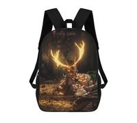 sinyumoney Glowing Forest Deer Sac À Dos Scolaire Pour Filles Et Garçons, Grande Capacité, Léger, Pour Enfants Et Étudiants 17inch