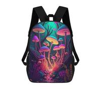 sinyumoney Glowing Forest Mushrooms-1 Sacs À Dos, Sac À Dos Enfant, Sac D'école, Sac À Dos De Voyage Imprimé En 3D, Accessoire De Mode, Sac À Dos Imperméable Pour Enfants 17inch