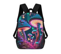 sinyumoney Glowing Forest Mushrooms-2 Sac À Dos Scolaire Imprimé En 3D Pour Garçons Et Filles, Sac À Dos Pour Enfants, Sac De Voyage 17inch