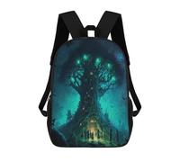 sinyumoney Glowing Forest Tree Sacs À Dos Pour Enfants, Cartables 3D Personnalisés Pour Garçons Et Filles, Grands Sacs À Dos Scolaires Décontractés 17inch