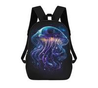 sinyumoney Glowing Jellyfish Art Print-3 Sacs À Dos Tendance Imprimés En 3D 17inch Sac D'école Décontracté Pour Enfants, Garçons, Élèves Du Primaire Et Du Collège