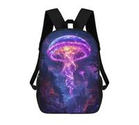 sinyumoney Glowing Jellyfish Forest 17inch Sacs À Dos Scolaires Imprimés En 3D - Sacs À Dos Tendance Pour Garçons Du Primaire Et Du Collège