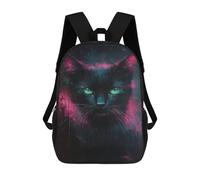 sinyumoney Glowing Neon Cat Art Print-7 17inch Sacs À Dos Scolaires Imprimés En 3D - Sacs À Dos Tendance Pour Garçons Du Primaire Et Du Collège