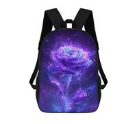 sinyumoney Glowing Neon Rose Art Print Sac À Dos Enfant, Cartable, Sac D'école, Motif Dessin Animé 3D, Sac Pour Ordinateur Portable, Pour Garçons Et Filles 17inch