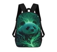 sinyumoney Glowing Panda Artwork Sac À Dos Scolaire Pour Enfants 17 Pouces, Sac À Dos Décontracté Pour Les Voyages, Grand Sac À Dos De Jour Pour Garçons Et Filles 17inch