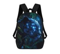 sinyumoney Glowing Panther in Jungle Sac À Dos Scolaire Imprimé En 3D Pour Garçons Et Filles, Sac À Dos Pour Ordinateur Portable Pour Enfants/étudiants/adultes 17inch