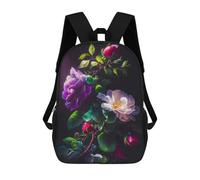 sinyumoney Glowing Rose Bouquet Sac À Dos Scolaire Pour Enfants, Grand Sac À Dos 3D, Cadeau Pour Enfants 17inch