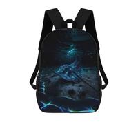 sinyumoney Glowing Stingray Underwater Sacs À Dos Pour Enfants, Sac À Dos Scolaire Imprimé En 3D Pour Enfants, Sac À Dos De Voyage, Sac À Livres Pour Enfants 17inch Sac D'école