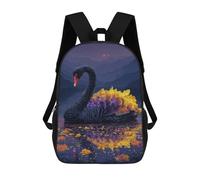 sinyumoney Glowing Swan Reflections Sac À Dos Scolaire Pour Enfants, Imprimé En 3D, Sac À Dos Tendance Pour Garçons, Élèves Du Primaire Et Du Collège 17inch