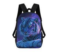 sinyumoney Glowing Tiger Art Print Sacs À Dos Pour Enfants, Sac À Dos Scolaire Imprimé En 3D Pour Enfants, Sac À Dos De Voyage, Sac À Livres Pour Enfants 17inch Sac D'école