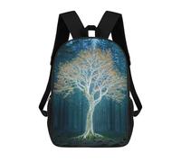 sinyumoney Glowing Tree in Forest Sacs À Dos Imprimés En 3D Pour Enfants, Sacs D'école Tendance Pour Garçons, Sacs De Voyage, Sacs Scolaires Pour Élèves Du Primaire 17inch