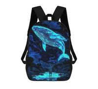 sinyumoney Glowing Whale Above Water, Boy Watching Sac À Dos Enfant Tendance Et Amusant, Sac À Dos Pour Garçons Et Adolescents, Sac D'école Imprimé En 3D Pour Garçons 17inch
