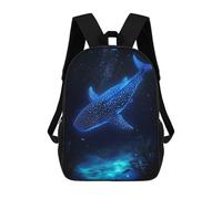 sinyumoney Glowing Whale Shark in Deep Blue Sea Sac À Dos Avec Poche, Sacs À Dos Imprimés En 3D, Sacs De Voyage, Sacs À Livres, Sacs D'école Pour Enfants 17inch