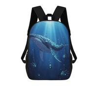 sinyumoney Glowing Whale Underwater Scene Sacs À Dos Pour Garçons, Cartables Imprimés En 3D, Sacs À Dos De Voyage Tendance Pour Garçons (primaire, Collège) 17inch