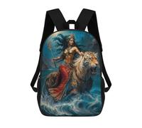 sinyumoney Goddess Durga Riding A Tiger Sacs À Dos Pour Enfants, Sac D'école Imprimé En 3D, Cartable Pour Enfants, Sac De Voyage, Sac À Dos Garçon Fille, Sac D'école Pour Enfants 17inch