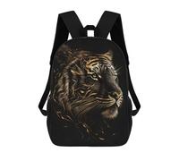 sinyumoney Gold Black Tiger Experessi Sac À Dos Enfant Imprimé En 3D, Sac D'école Pour Garçons, Sac À Dos Cool Et Décontracté, Sac À Dos Amusant Pour Enfants Et Adolescents 17inch