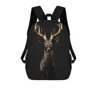 sinyumoney Gold Dark Antelope Sac À Dos Scolaire Pour Enfants Imprimé En 3D, Idéal Pour Les Voyages Et Les Lectures, Pour Les Garçons Et Les Élèves Du Primaire 17inch