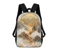 sinyumoney Gold Mountain Sunset Sacs À Dos Tendance Imprimés En 3D 17inch Sac D'école Décontracté Pour Enfants, Garçons, Élèves Du Primaire Et Du Collège