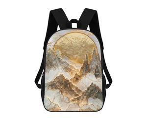 sinyumoney Gold Mountain Sunset Sacs À Dos Tendance Imprimés En 3D 17inch Sac D'école Décontracté Pour Enfants, Garçons, Élèves Du Primaire Et Du Collège
