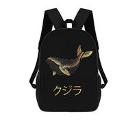sinyumoney Gold Whale Japanese 9 Sacs À Dos Pour Enfants, Sac À Dos Scolaire, Sac À Dos Imprimé En 3D Pour Enfants, Sac À Dos De Voyage, Sac À Livres, Sac D'école Pour Enfants 17inch