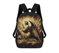 sinyumoney Gold X Angel Prayer Sac À Dos Scolaire Pour Filles Et Garçons, Grande Capacité, Léger, Pour Enfants Et Étudiants 17inch